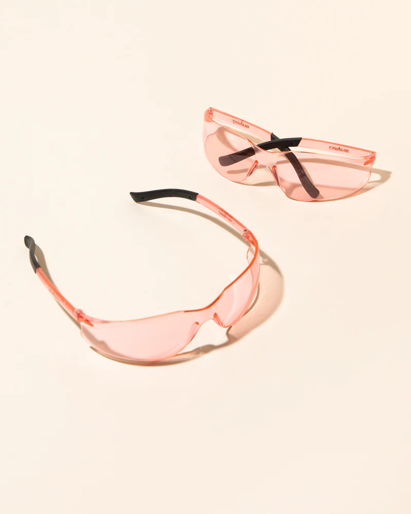 pink safety glass with logo - Image 3