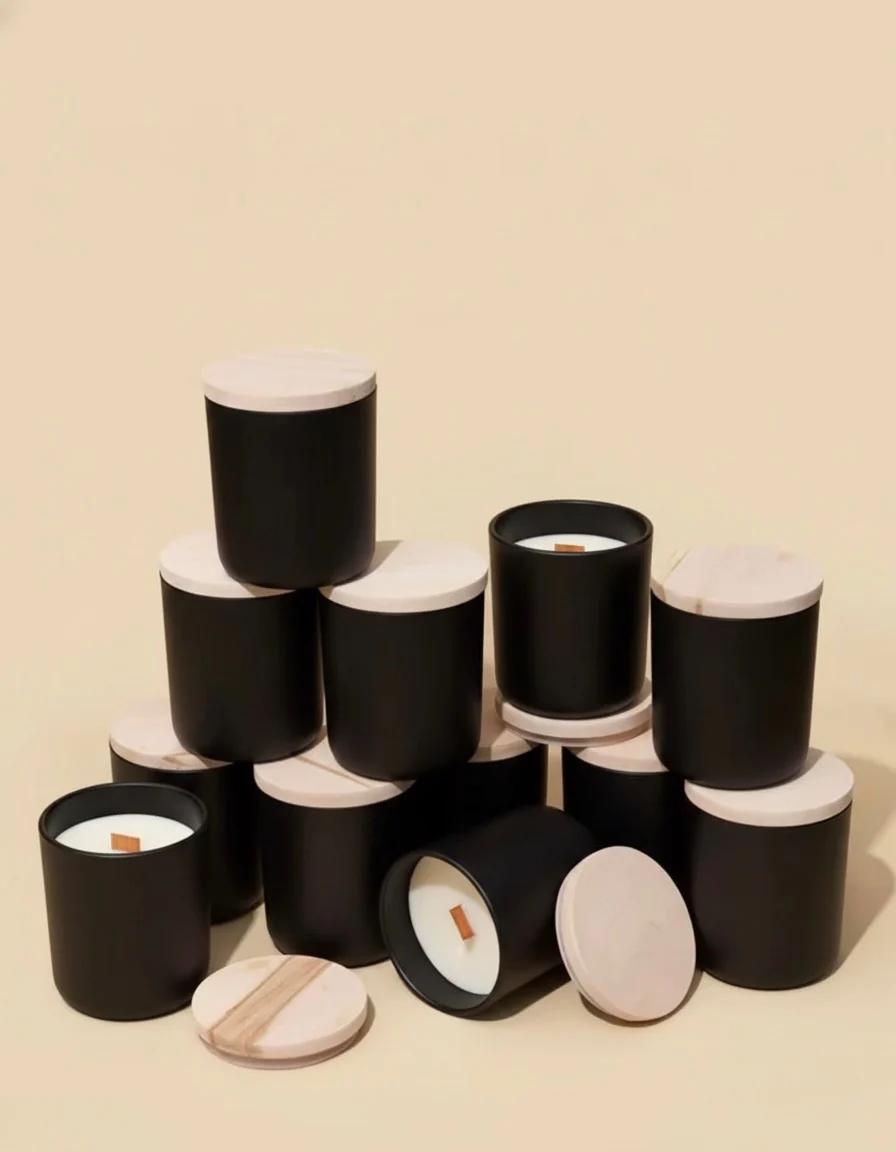 starter candle making kit - 12oz aura vessel & lid - Image 2