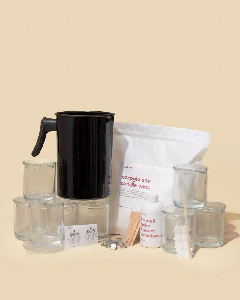 starter candle making kit - 8.5oz nova vessel & lid
